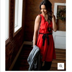 Betsy’s Boutique Red dress with black belt